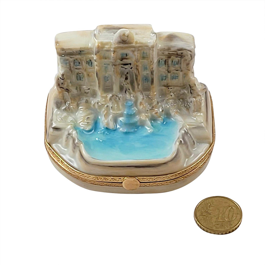 Trevi Fountain Rome Porcelain Limoges travel monuments French Trinket Box