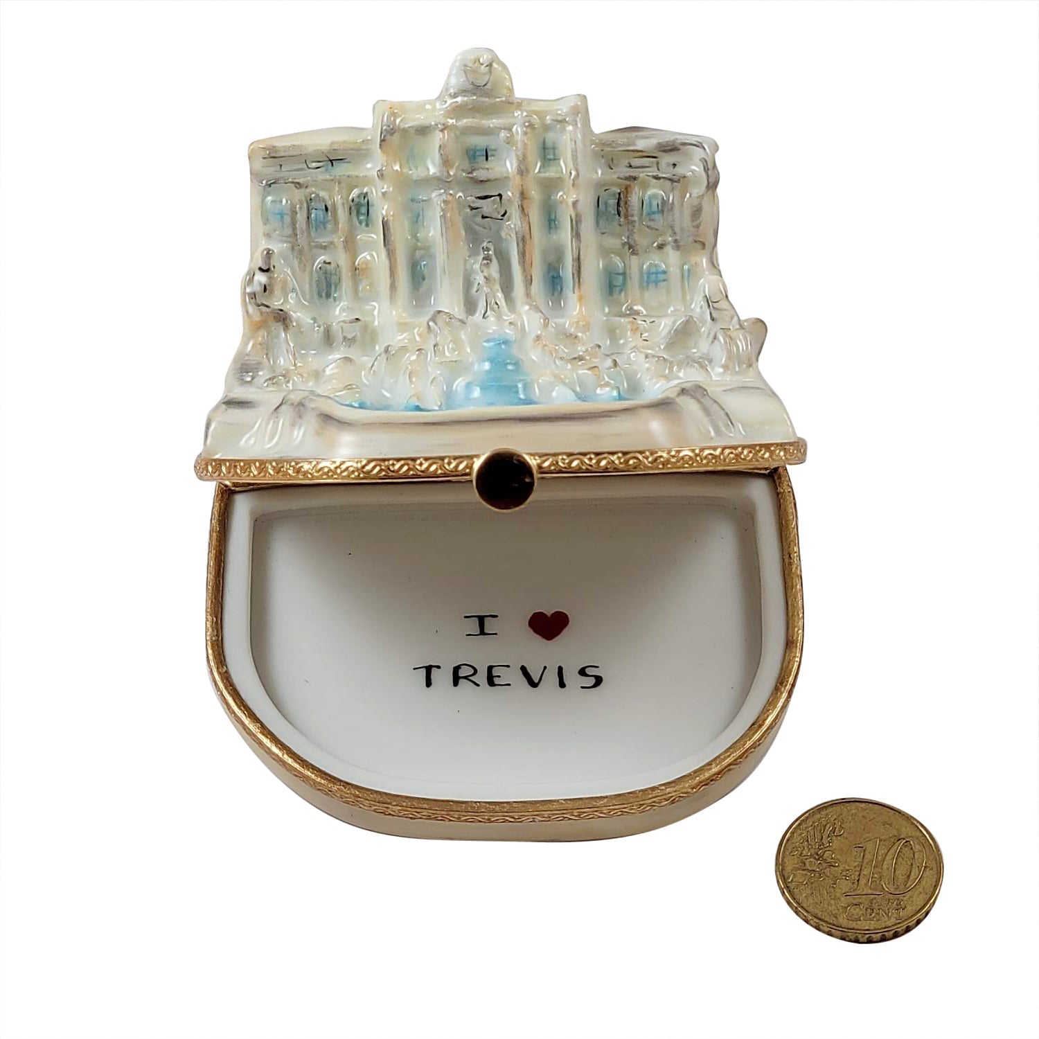 Trevi Fountain Rome Porcelain Limoges travel monuments French Trinket Box
