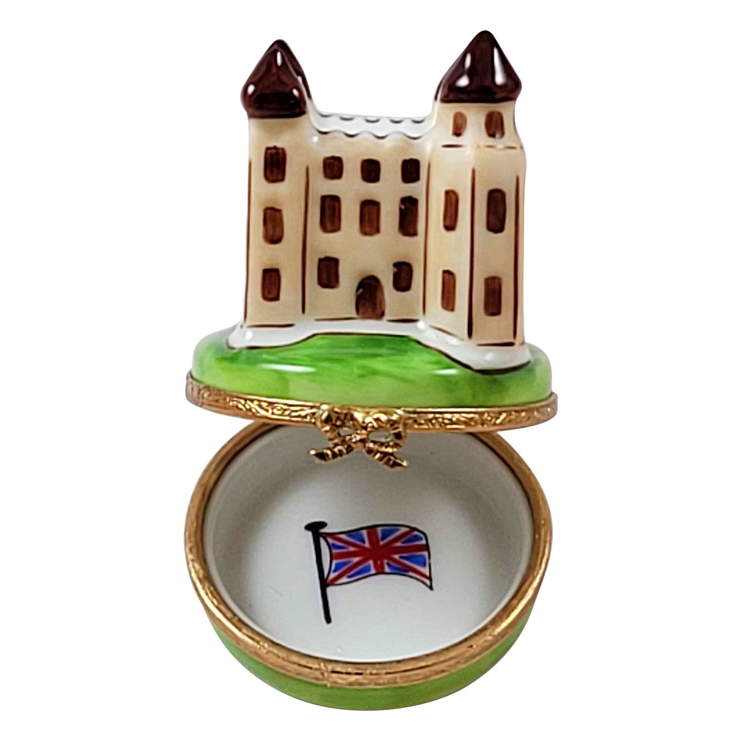Tower of London British Castle Porcelain Limoges monuments French Trinket Box