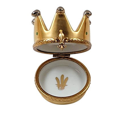 Small Crown Limoges Box Porcelain Limoges travel French Trinket Box