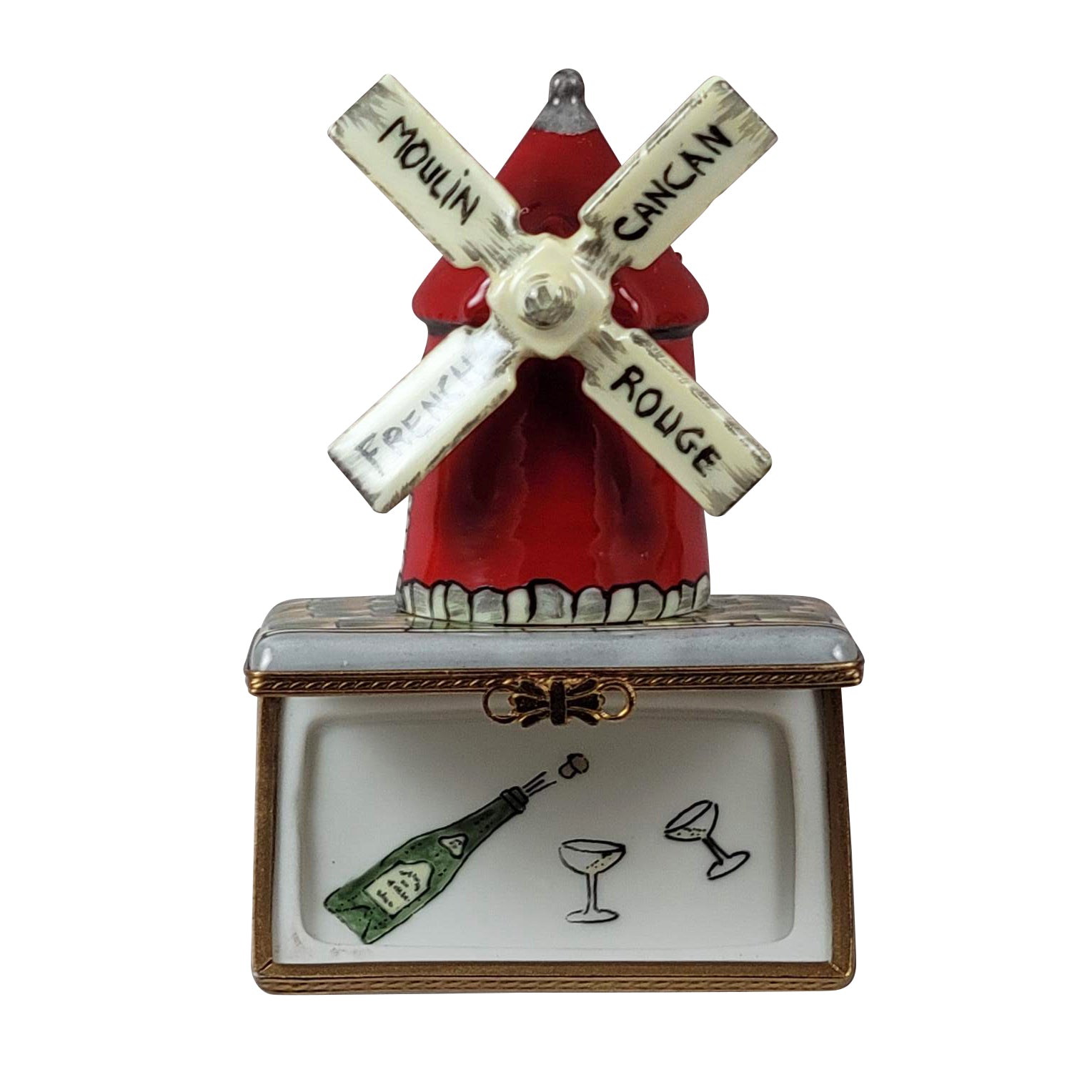 Moulin Rouge Porcelain Limoges travel monument French Trinket Box