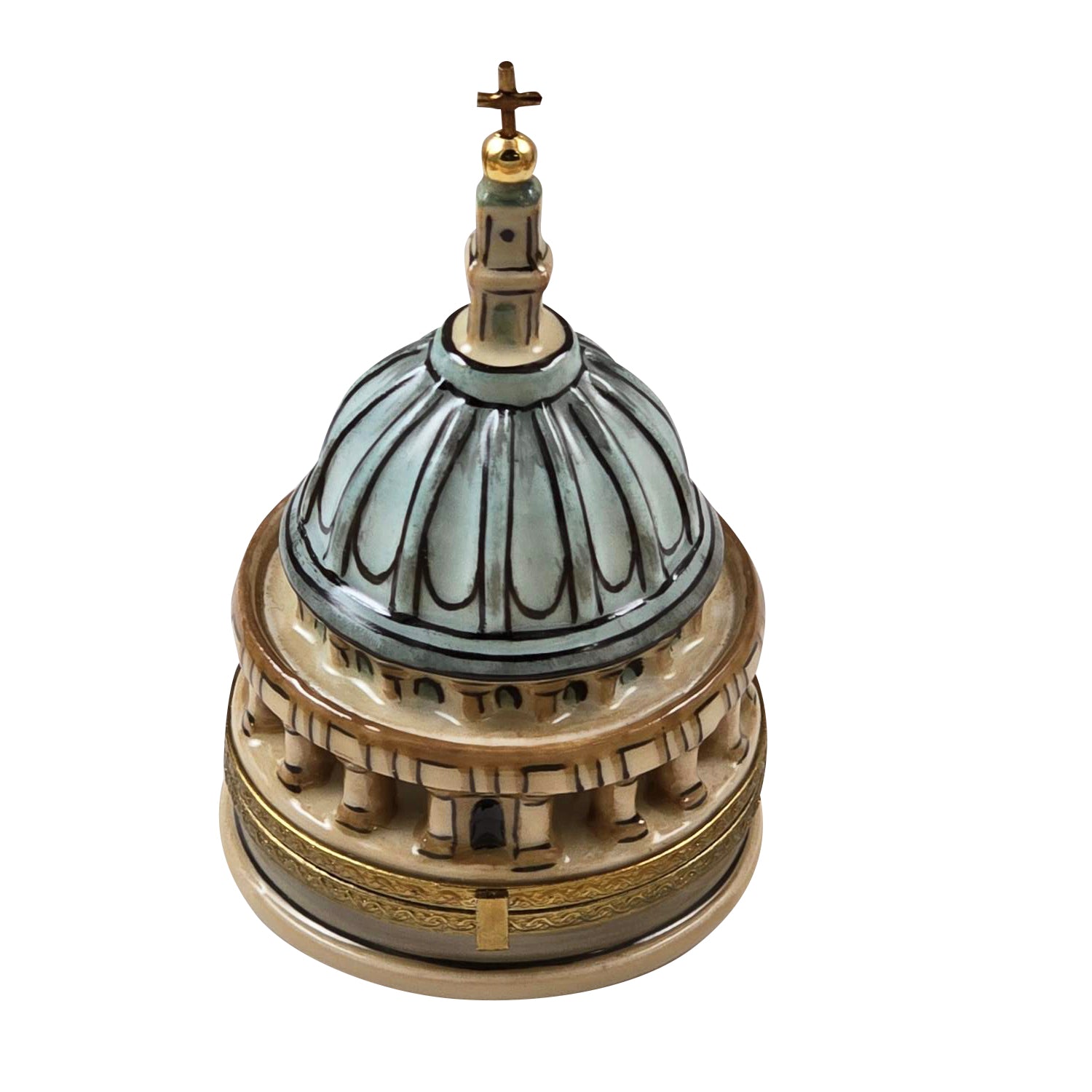 St Paul's Cathedral Porcelain Limoges monuments united states religion christian French Trinket Box