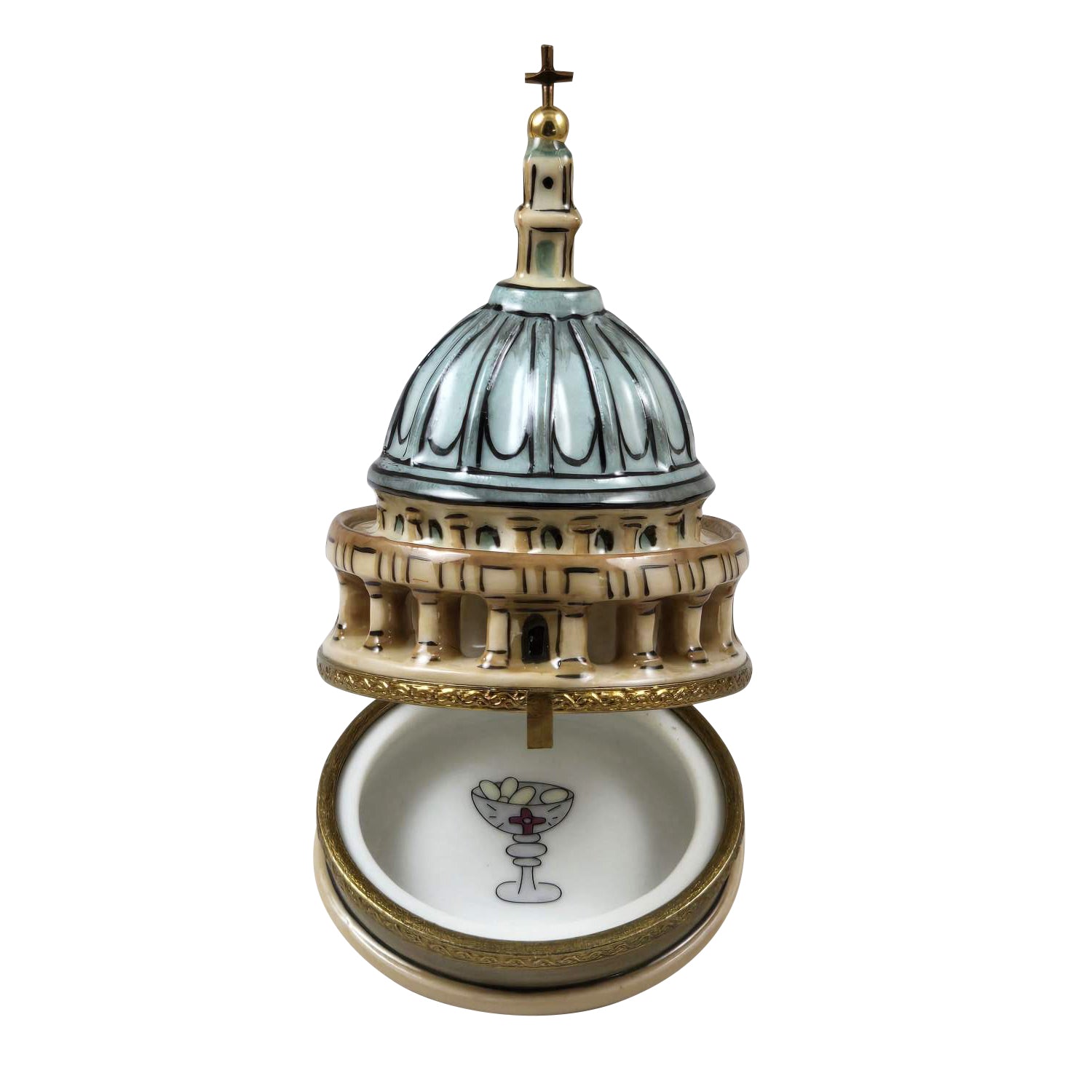 St Paul's Cathedral Porcelain Limoges monuments united states religion christian French Trinket Box