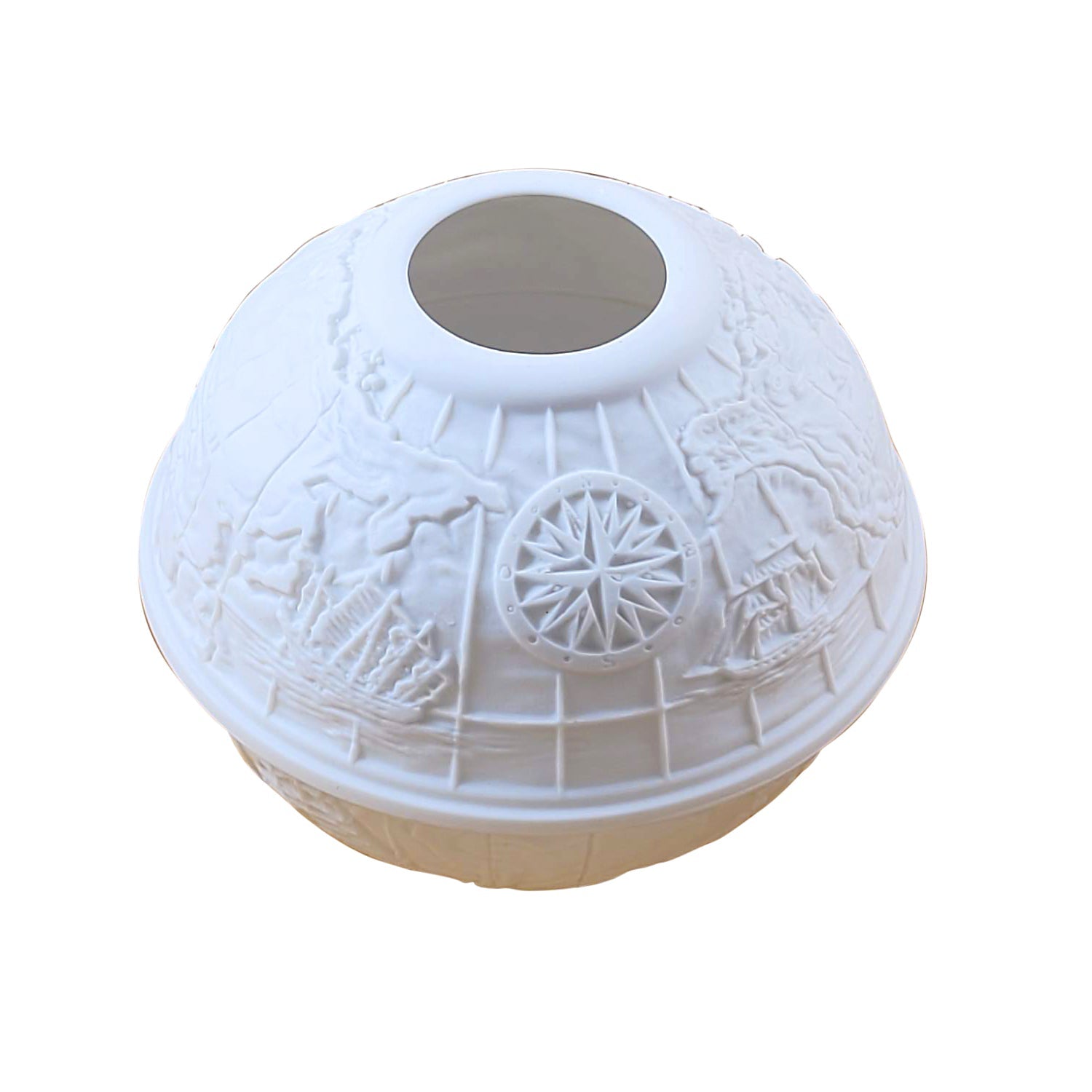 Map Votive Light Lithosphere Limoges Porcelain