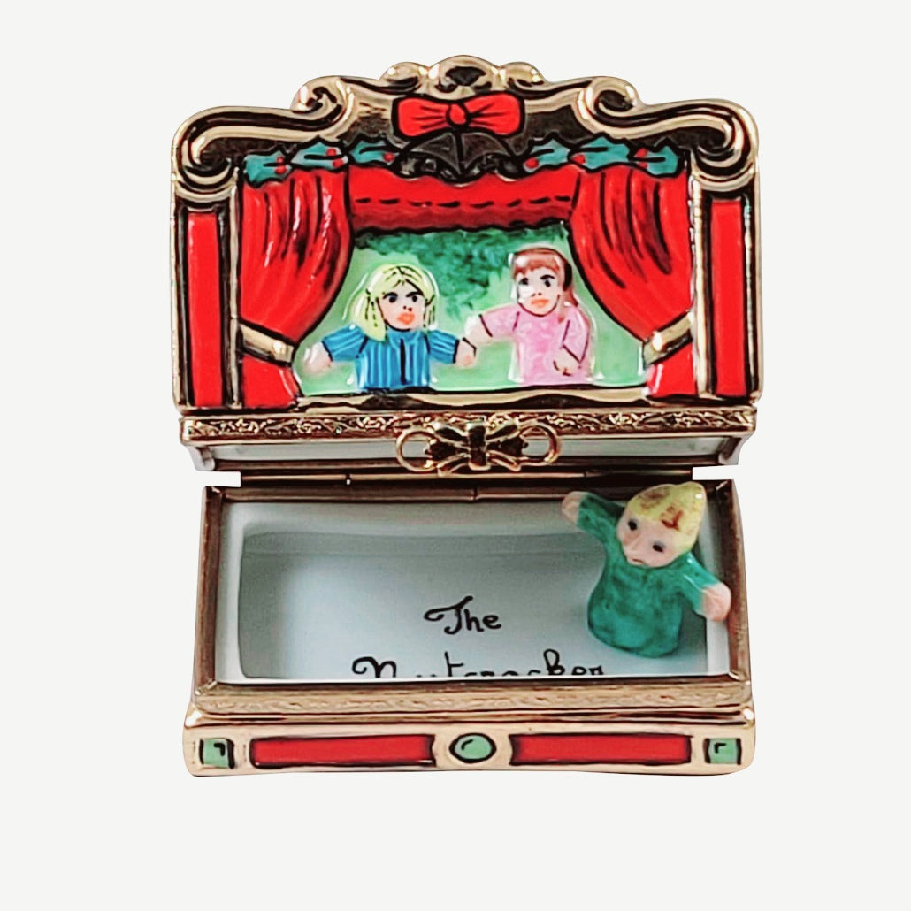 NUTCRACKER THEATRE Porcelain Limoges christmas xmas art theater dance music French Trinket Box