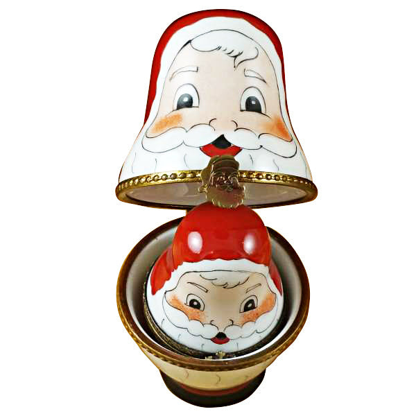 Four Nesting Santa Claus Limoges Box Porcelain Limoges Santa Claus Limoges Boxes French Trinket Box