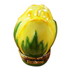 MINI YELLOW ROSE BUD Porcelain Limoges flowers garden love valentine French Trinket Box