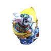 Rabbit in Boat Limoges Box Porcelain Figurine-vehicle rabbit-CH7N227