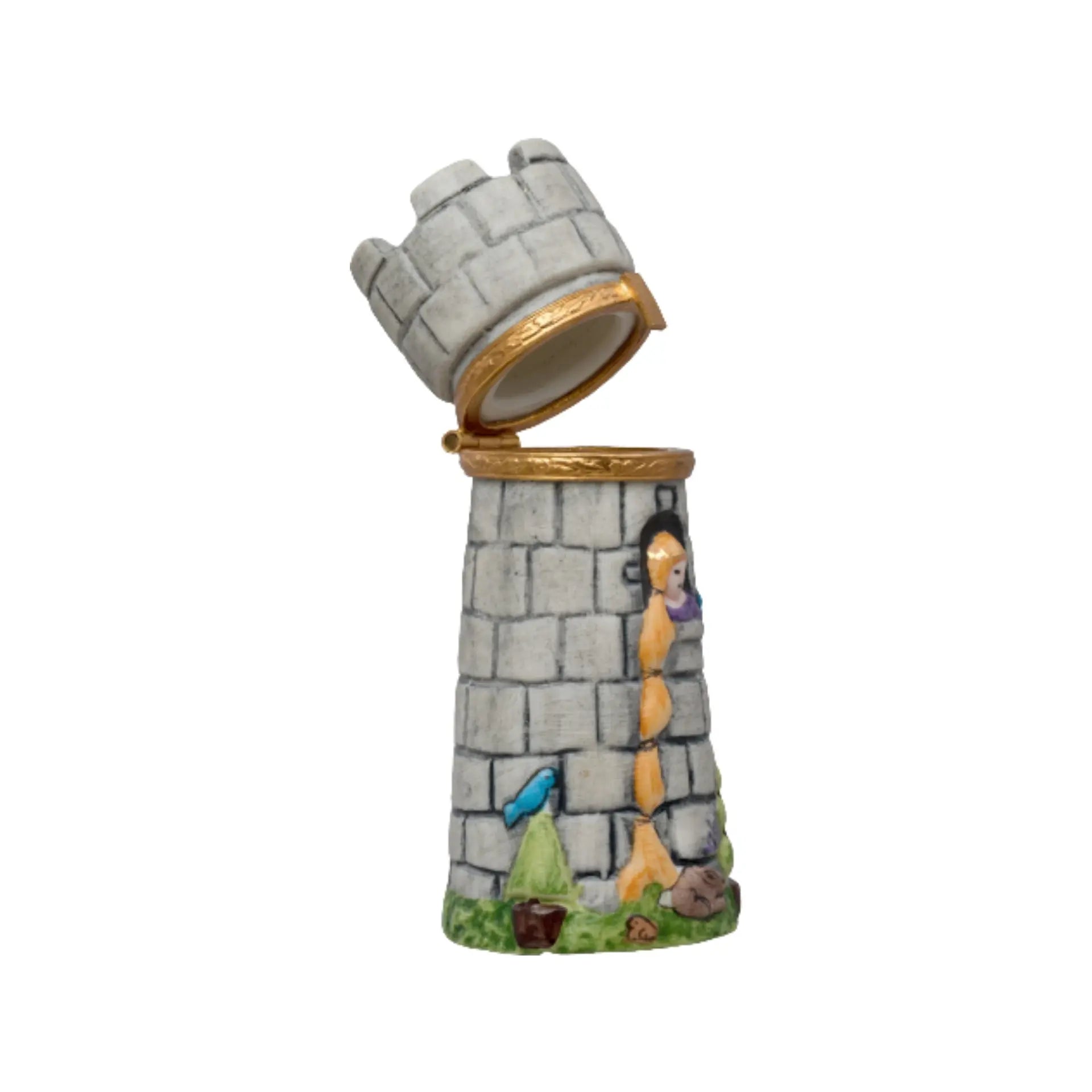 Rapunzel First Curl Porcelain Limoges myth fairy French Trinket Box