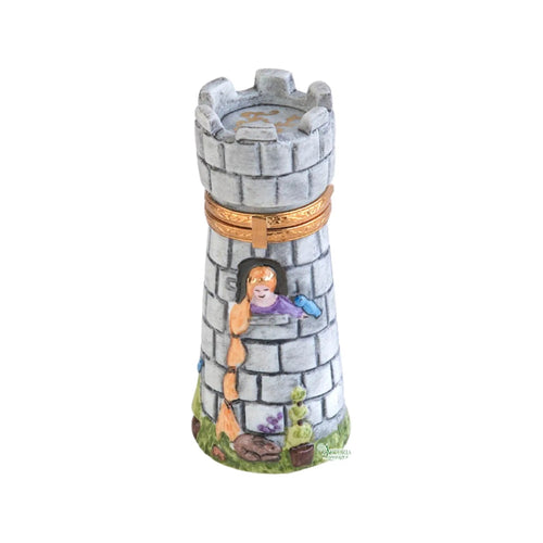 Rapunzel First Curl Porcelain Limoges myth fairy French Trinket Box