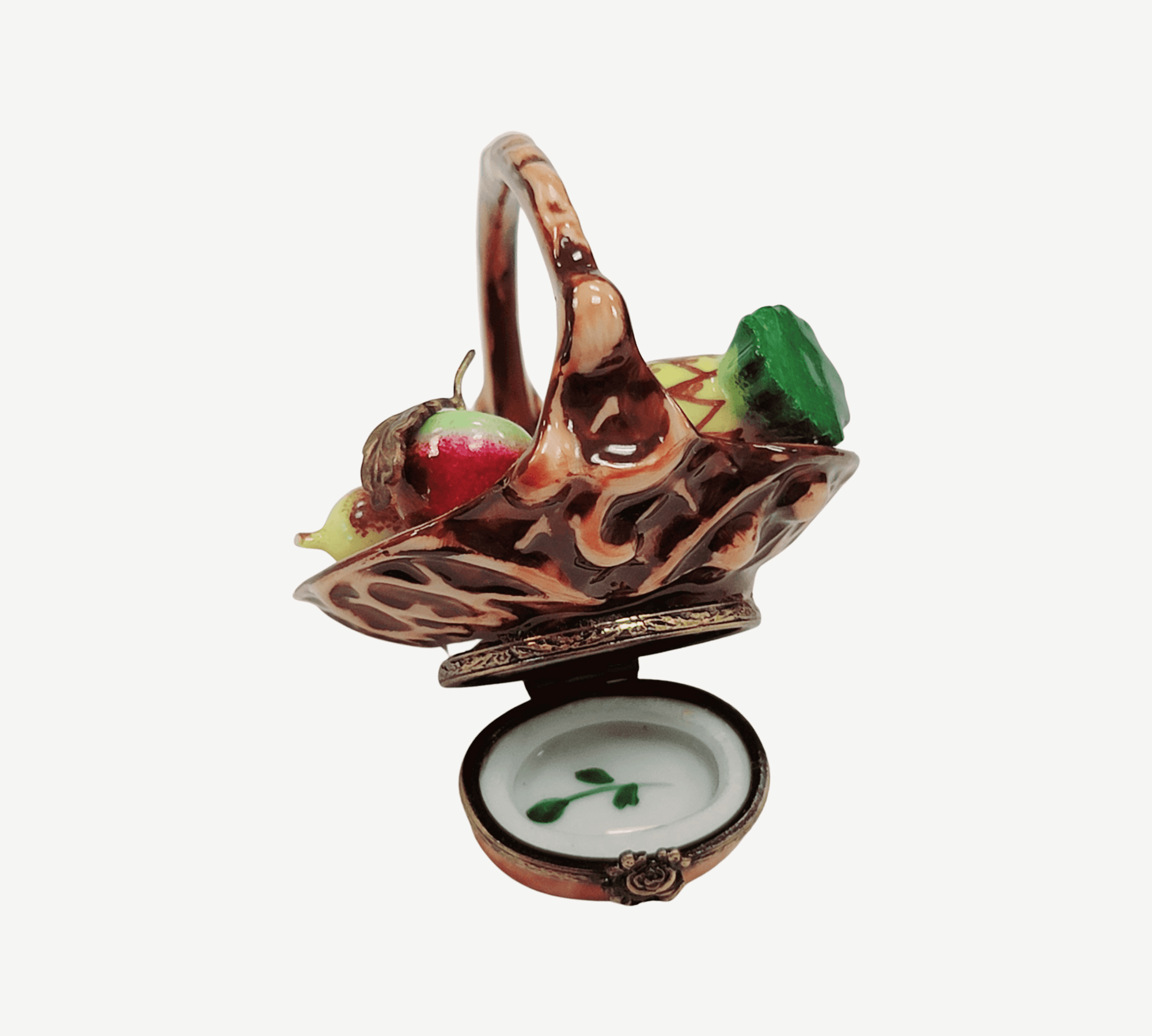 Rare Fruit Basket Limoges Box Porcelain Limoges Fruit Basket French Trinket Box