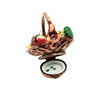 Rare Fruit Basket Limoges Box Porcelain Limoges Fruit Basket French Trinket Box