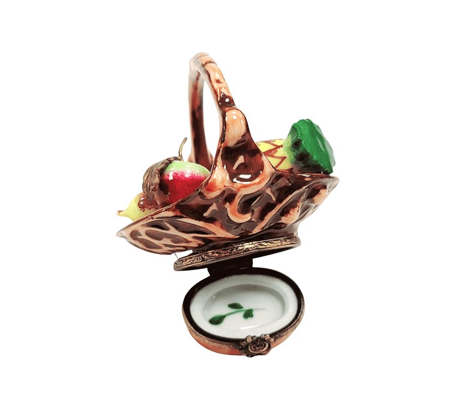 Rare Fruit Basket Limoges Box Porcelain Limoges Fruit Basket French Trinket Box