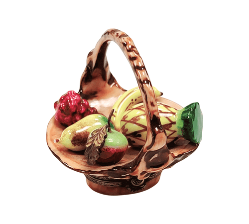 Rare Fruit Basket Limoges Box Porcelain Limoges Fruit Basket French Trinket Box