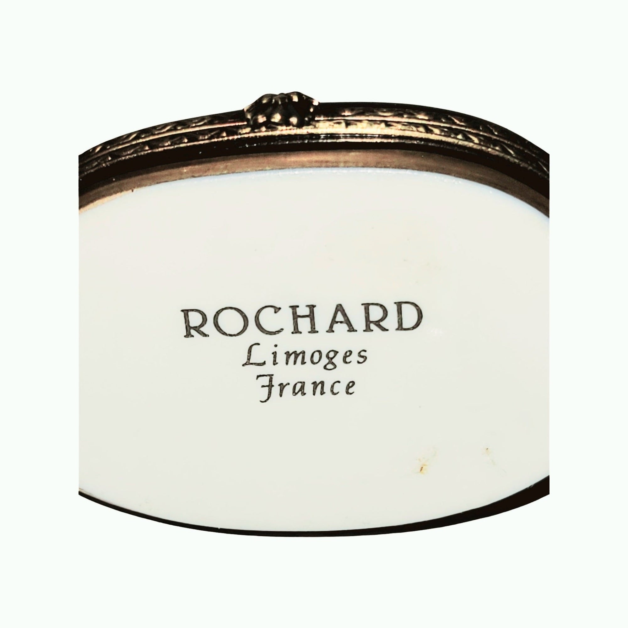 Rare Gold Cobalt Buddha Box Porcelain Limoges religious spiritual travel myth French Trinket Box