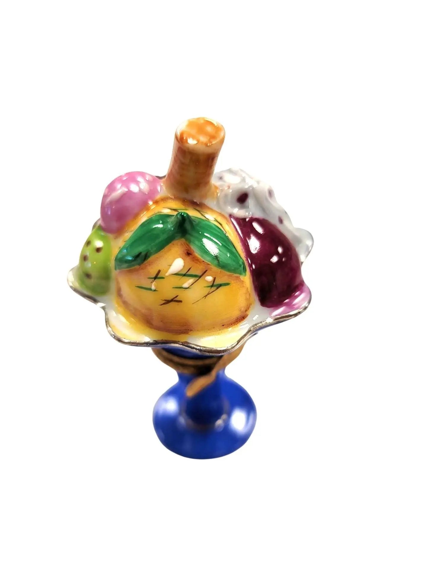 Rare Limoges Ice Cream Masterpiece Porcelain Limoges Dessert French Trinket Box