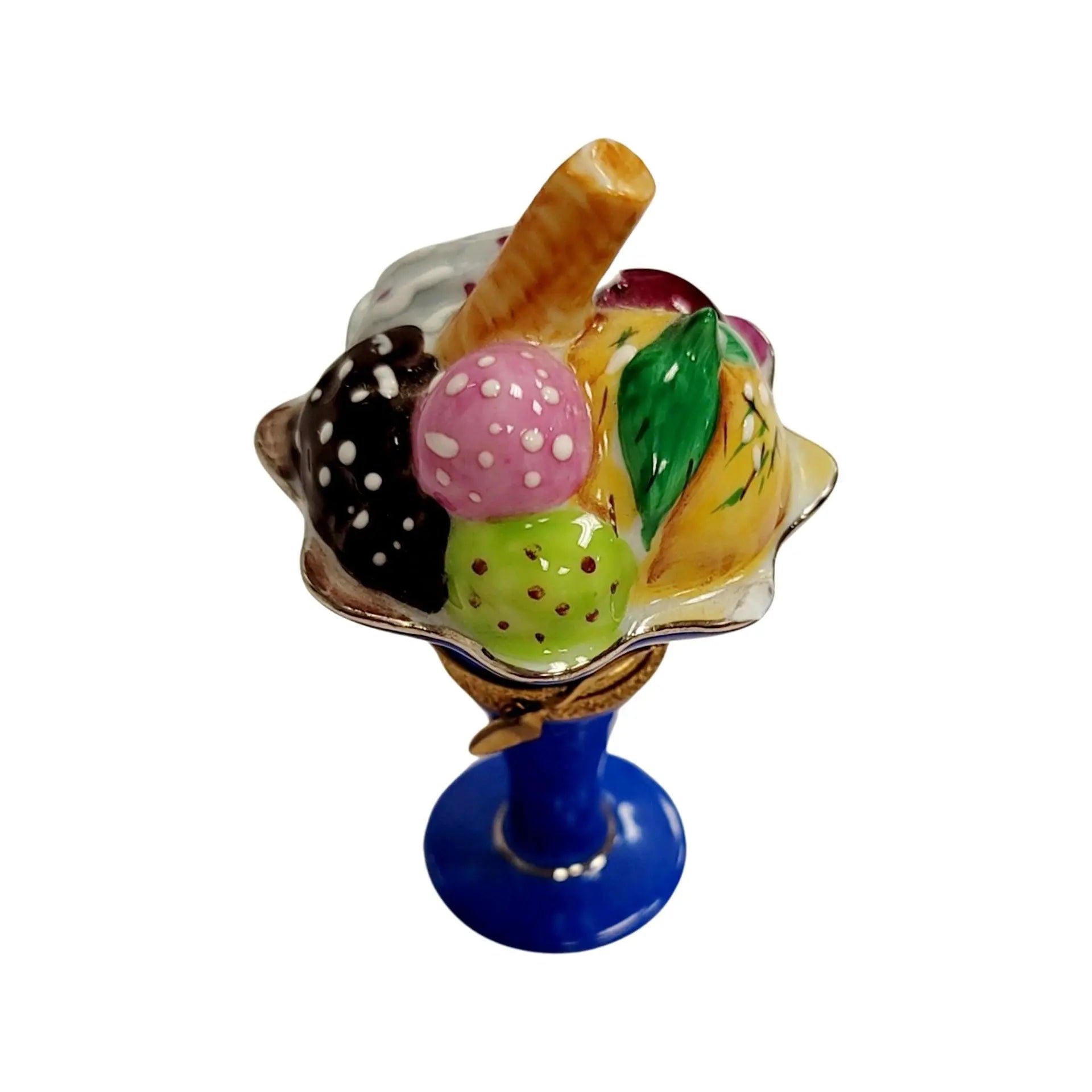 Rare Limoges Ice Cream Masterpiece Porcelain Limoges Dessert French Trinket Box