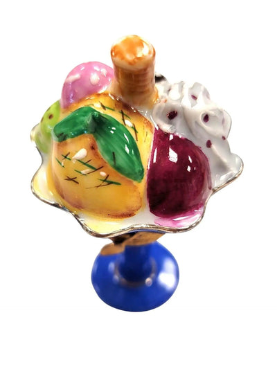 Rare Limoges Ice Cream Masterpiece Porcelain Limoges Dessert French Trinket Box