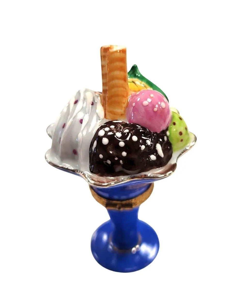 Rare Limoges Ice Cream Masterpiece Porcelain Limoges Dessert French Trinket Box