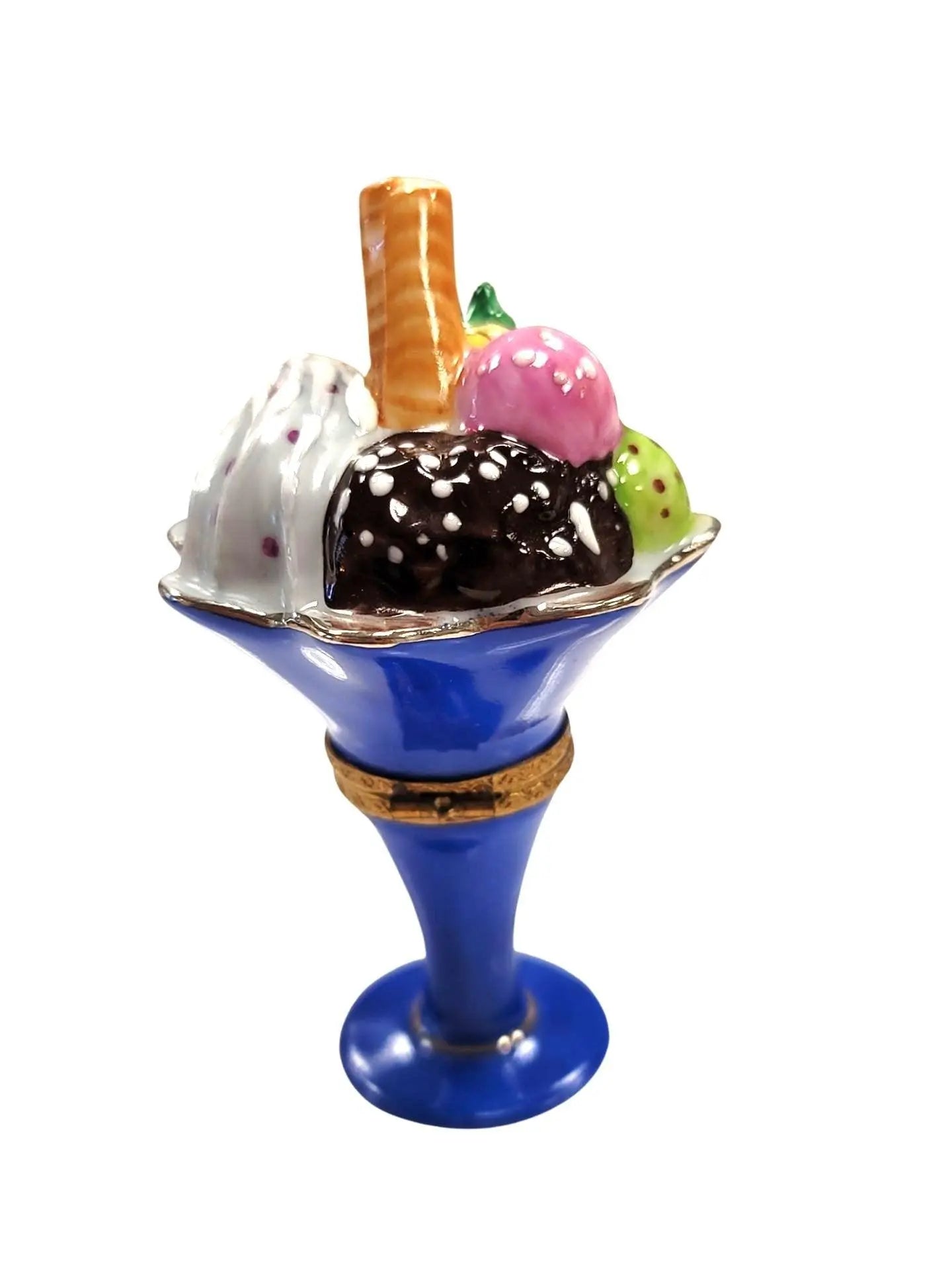 Rare Limoges Ice Cream Masterpiece Porcelain Limoges Dessert French Trinket Box