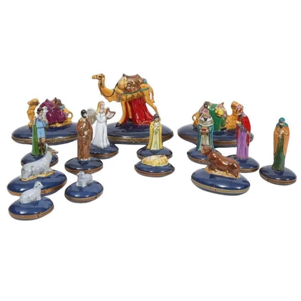 Rare Limoges Nativity Set Porcelain Limoges nativity limoges boxes religion French Trinket Box