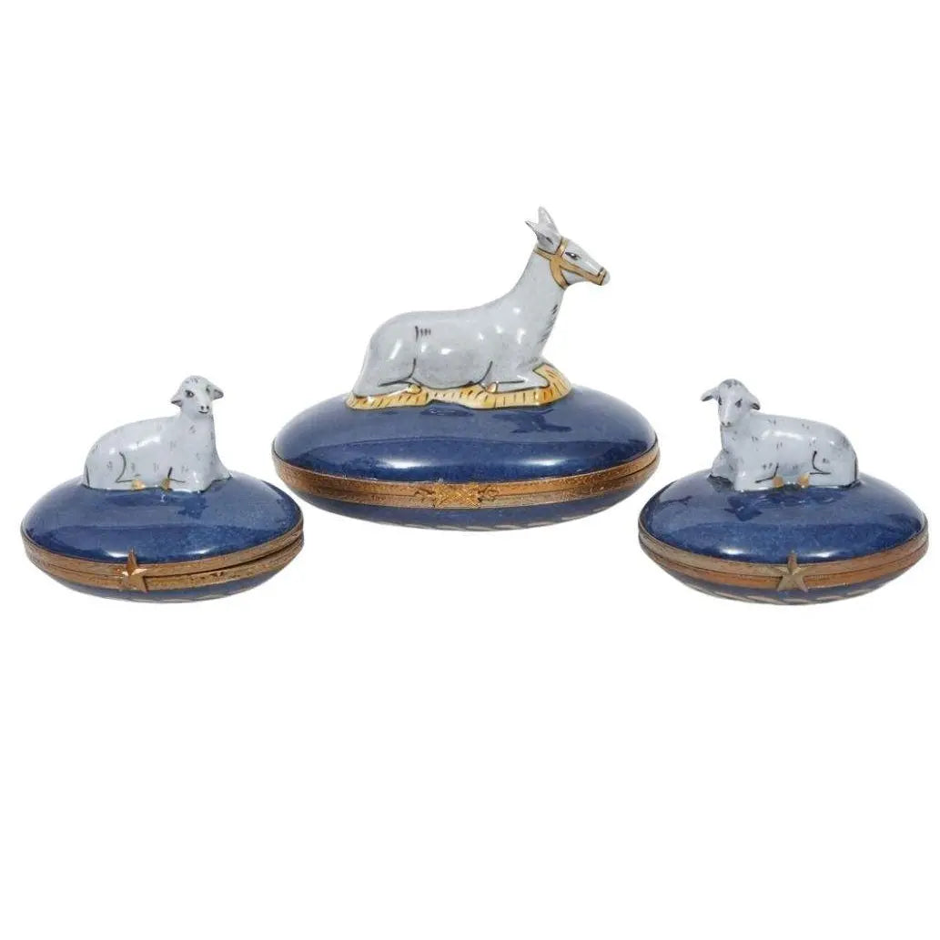Rare Limoges Nativity Set Porcelain Limoges nativity limoges boxes religion French Trinket Box