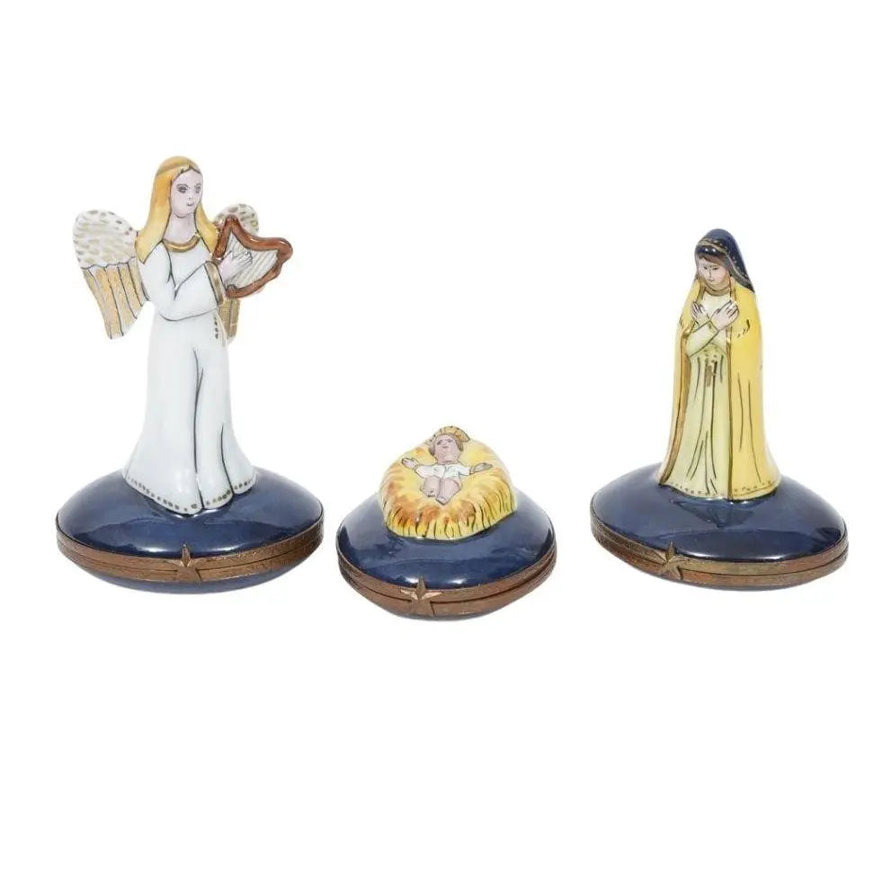 Rare Limoges Nativity Set Porcelain Limoges nativity limoges boxes religion French Trinket Box