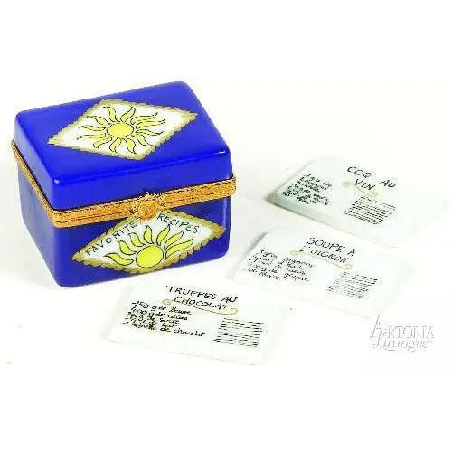 Recipe Porcelain Limoges Food Home French Trinket Box