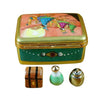 Rectangular with Wise Men Porcelain Limoges xmas theme French Trinket Box