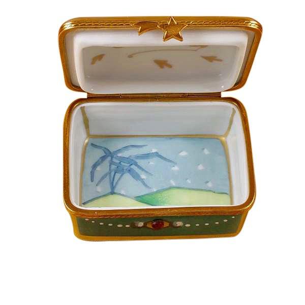 Rectangular with Wise Men Porcelain Limoges xmas theme French Trinket Box