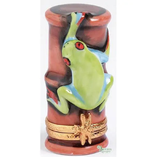 Red-Eyed Tree Frog Porcelain Limoges frogs turtles French Trinket Box