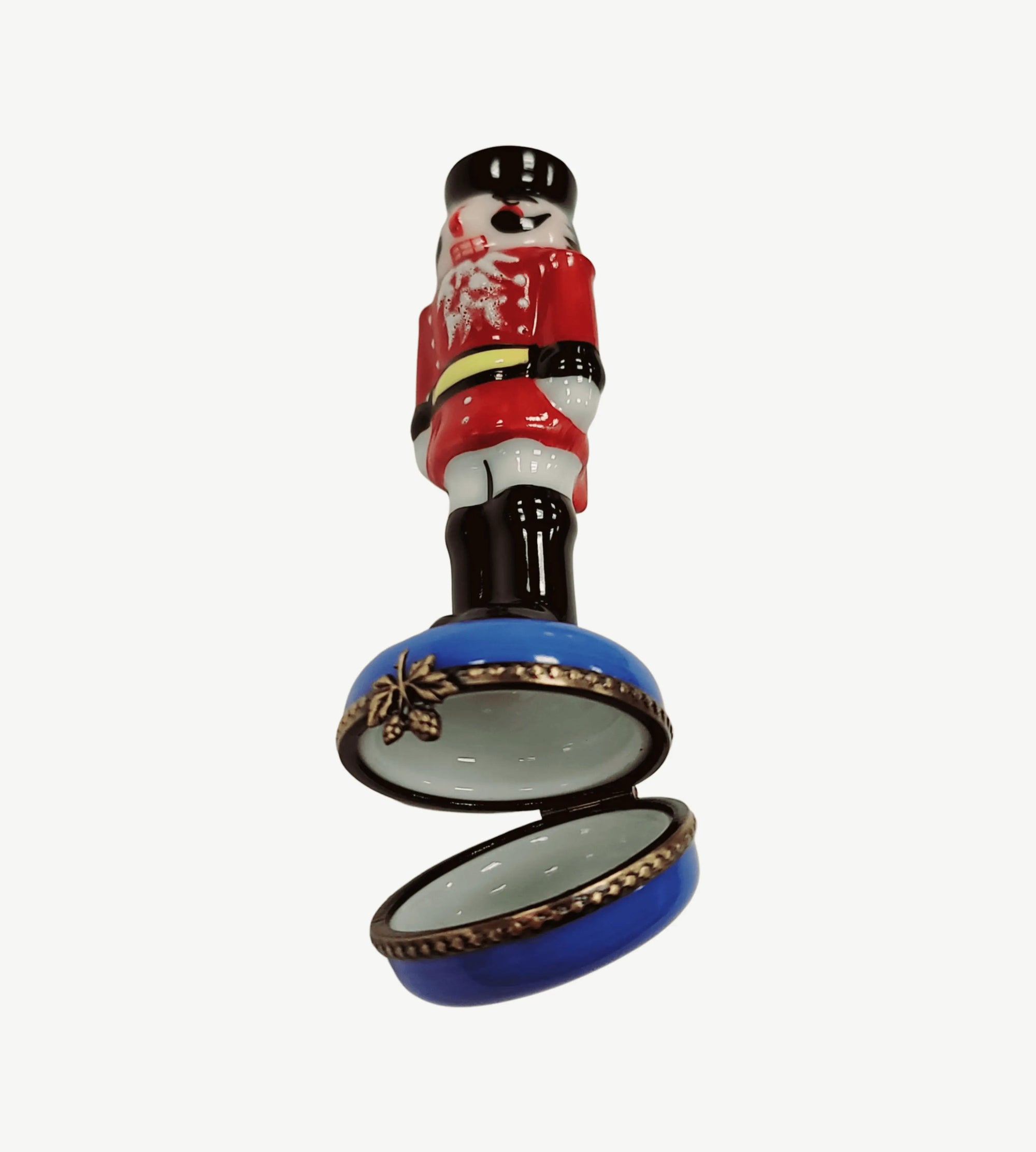 Red Nutcracker Limoges Treasure Porcelain Limoges nucracker French Trinket Box