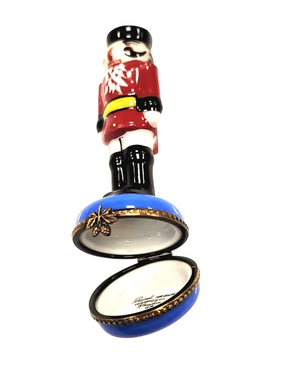 Red Nutcracker Limoges Treasure Porcelain Limoges nucracker French Trinket Box