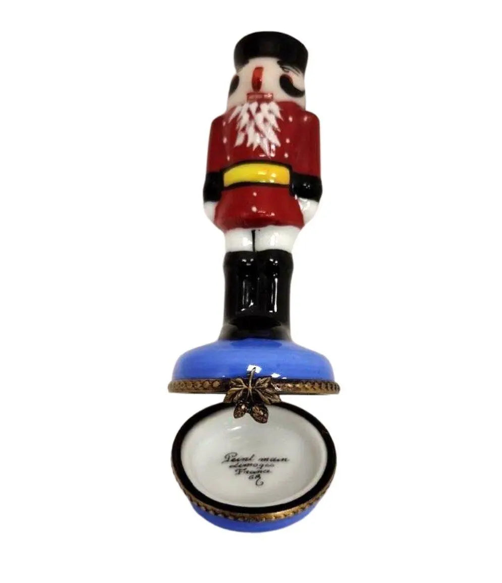Red Nutcracker Limoges Treasure Porcelain Limoges nucracker French Trinket Box