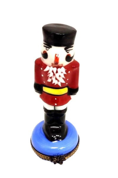 Red Nutcracker Limoges Treasure Porcelain Limoges nucracker French Trinket Box