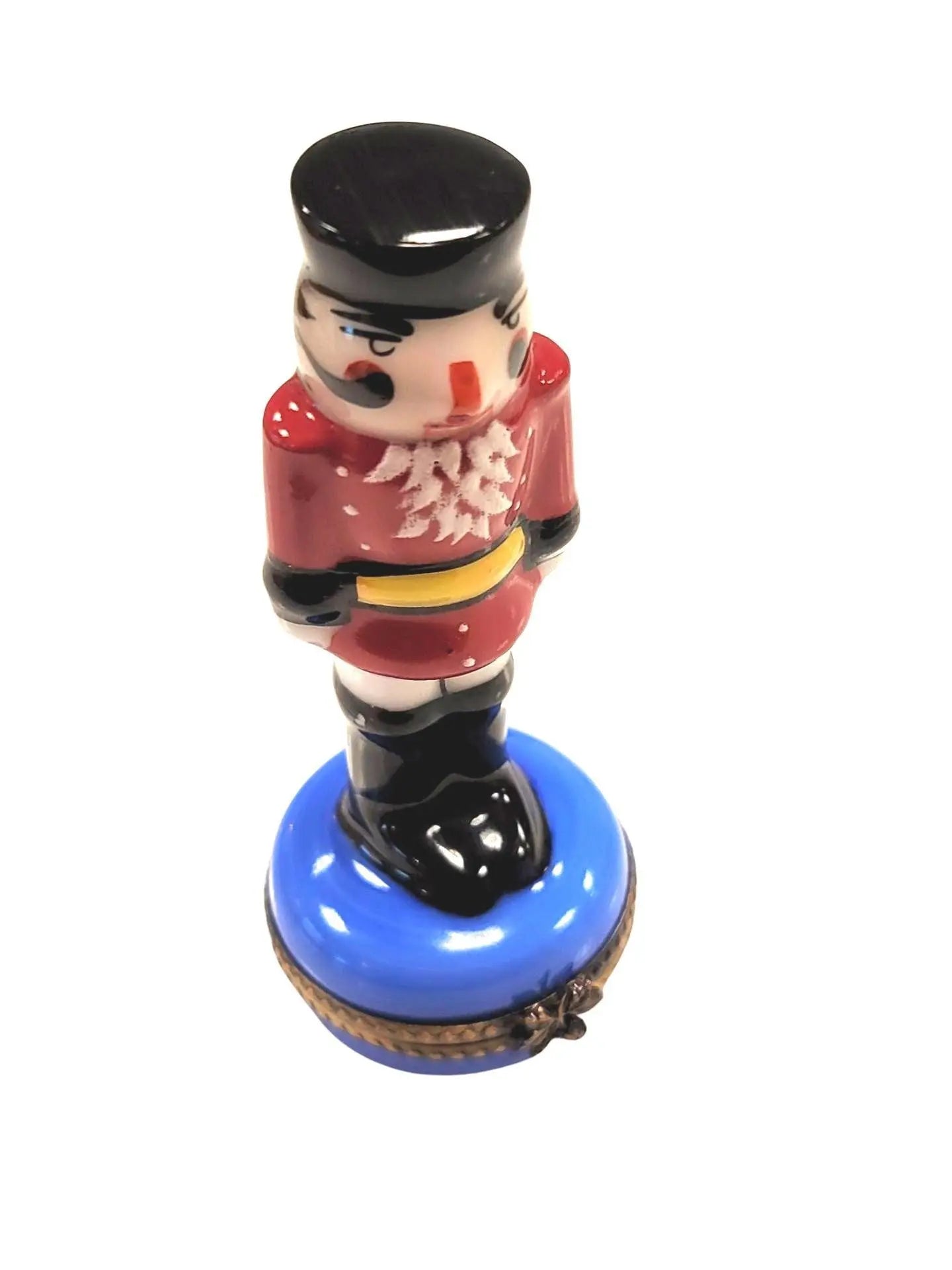 Red Nutcracker Limoges Treasure Porcelain Limoges nucracker French Trinket Box
