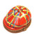 Red Plaid Golf Hat Limoges Box Porcelain Limoges Sports limoges boxes hats hat French Trinket Box