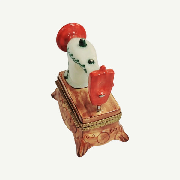 Charming Red Sewing Machine Limoges Box for Crafters