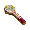 Red Tennis Racquet Porcelain Box Porcelain Limoges sports limoges boxes French Trinket Box