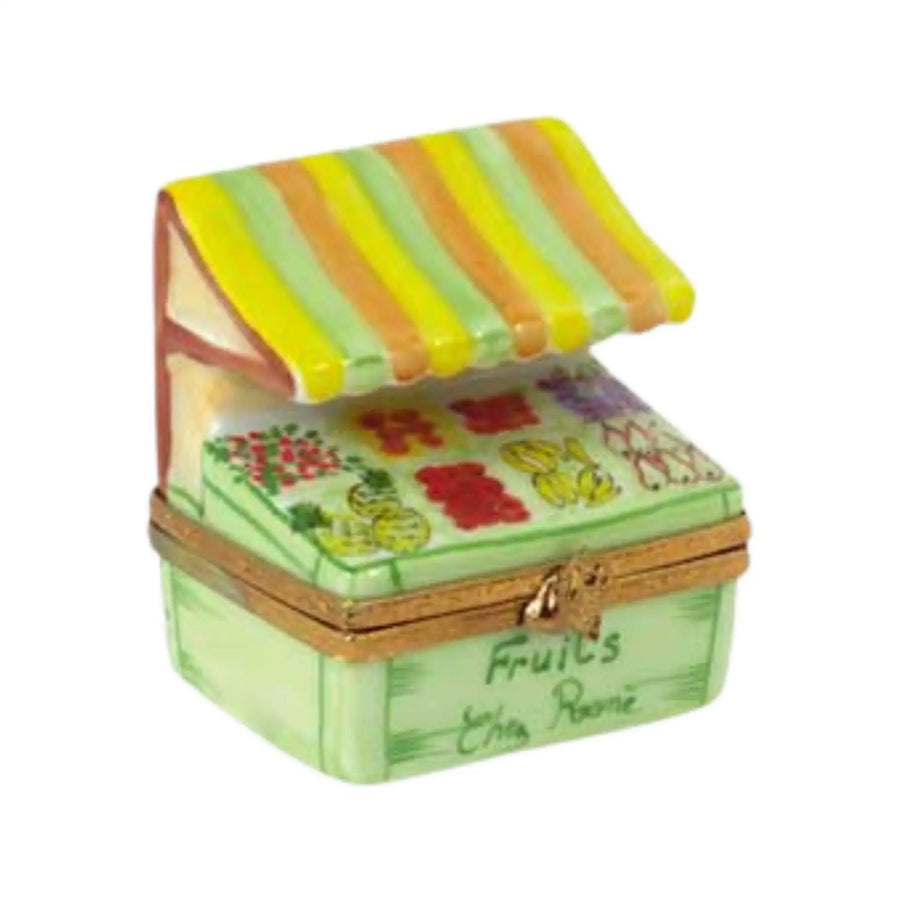 Rene's Fruit Stand Porcelain Limoges fruits vegetables professional French Trinket Box