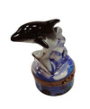 Retired Rare Dolphin Treasure Porcelain Limoges fish ocean beach LIMOGES BOXES French Trinket Box