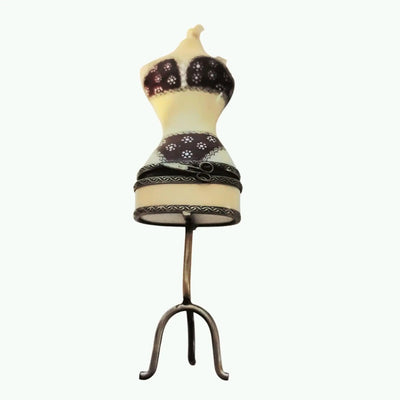 Retired Rare Lingerie Mannequin Box Porcelain Limoges Fashion jewelry women shoes limoges box French Trinket Box