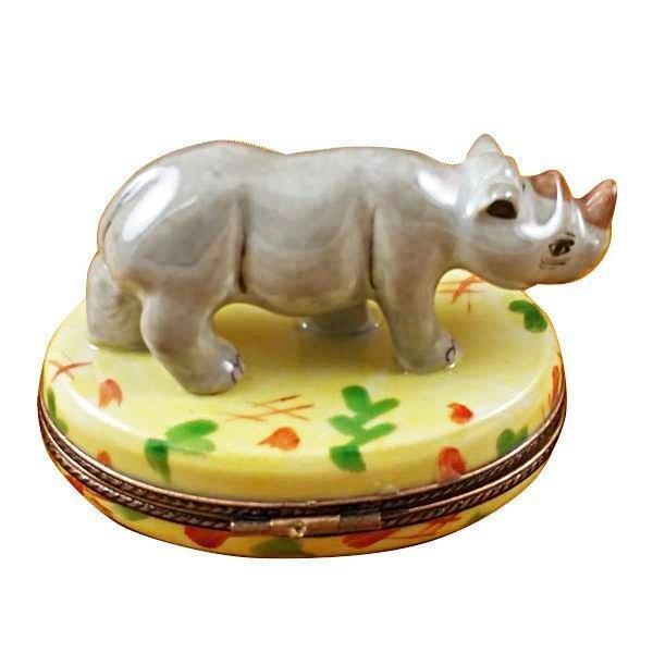 Rhinoceros limoges box Porcelain Limoges French Trinket Box