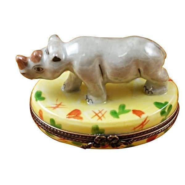 Rhinoceros limoges box Porcelain Limoges French Trinket Box