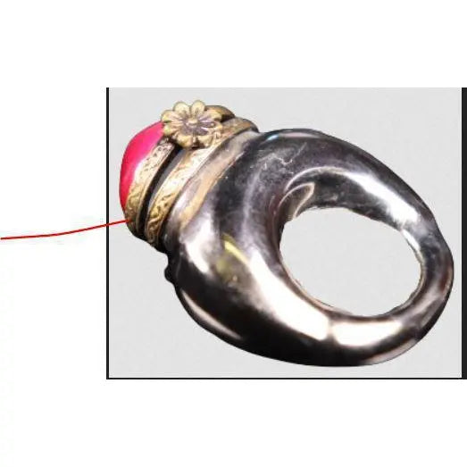 Ring Red Platnium Porcelain Limoges jewelry fashion French Trinket Box