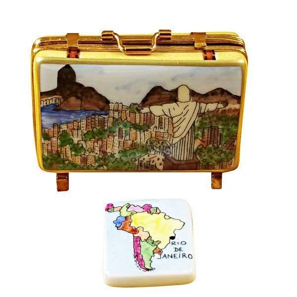 Rio Suitcase Porcelain Limoges travel French Trinket Box