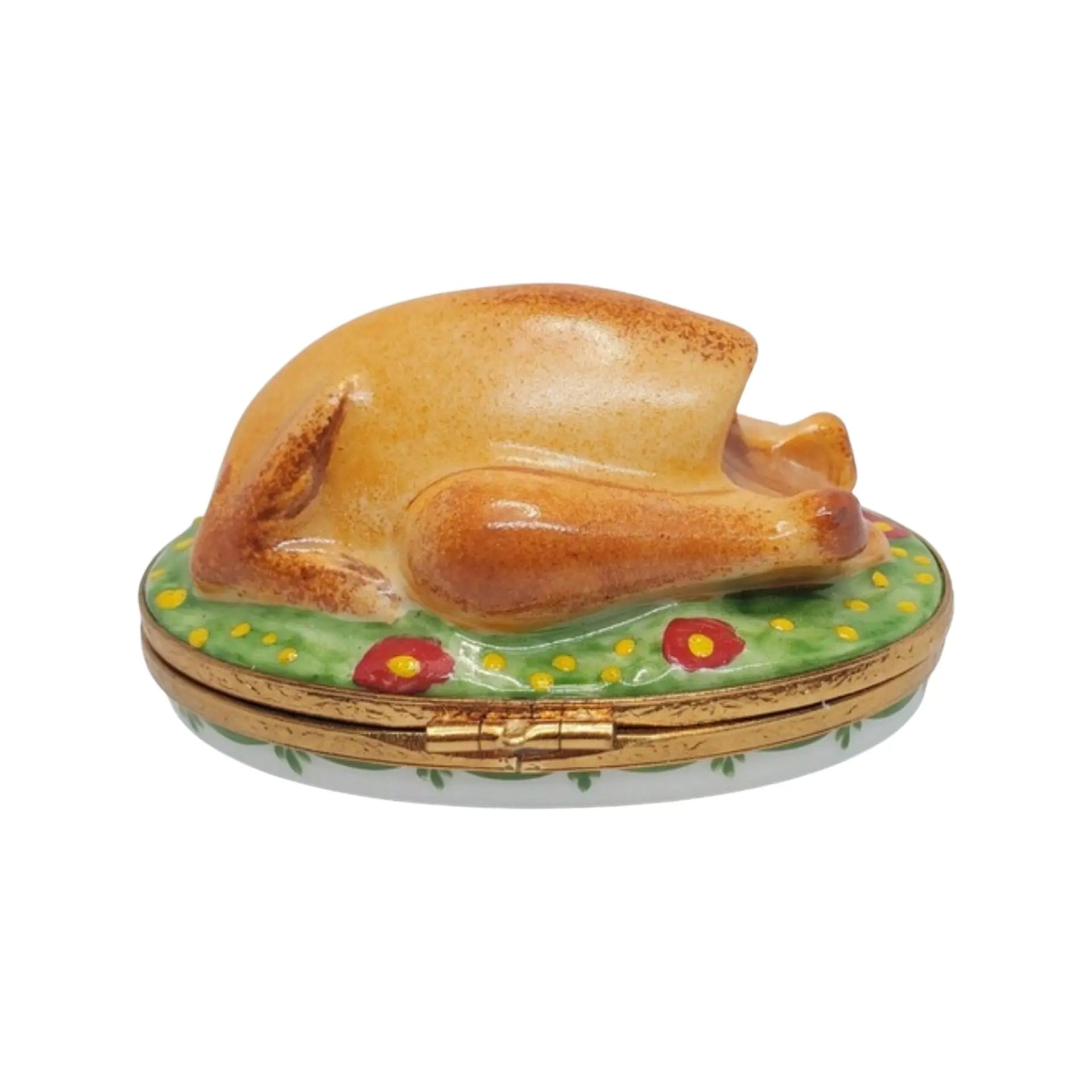 Roast Thanksgiving Turkey Porcelain Limoges Thanksgiving Food French Trinket Box