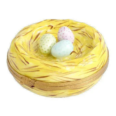 Robin Bird Nest Porcelain Limoges birds bird French Trinket Box