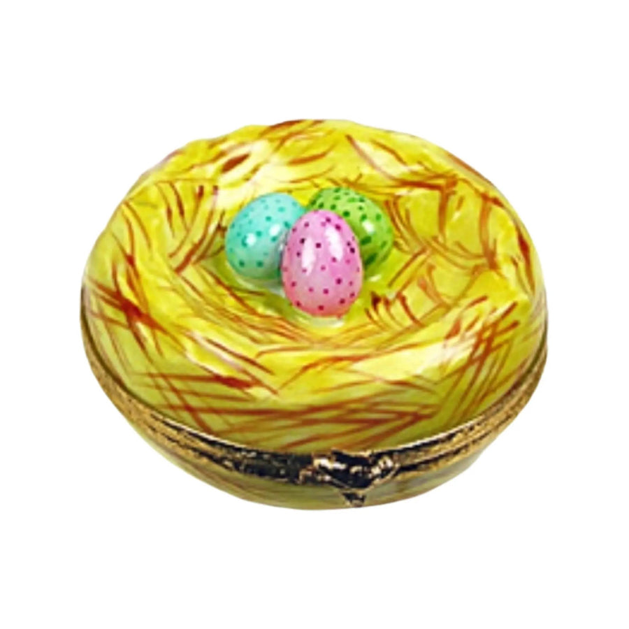 Robin Bird Nest Porcelain Limoges birds bird French Trinket Box