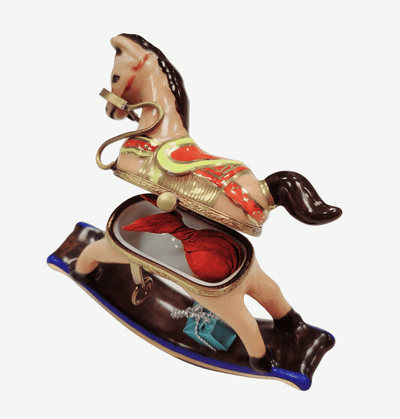Rocking Horse Limoges Treasure Porcelain Limoges xmas baby French Trinket Box